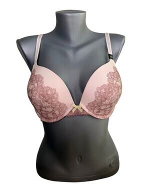 NWT New Victoria’s Secret Dream Angels Push-Up Bra 36D Pink Lace Lingerie
